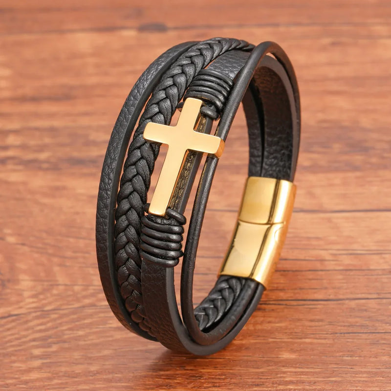 Pulseira em Couro Masculina