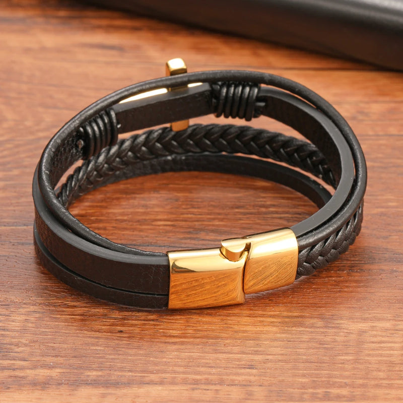 Pulseira em Couro Masculina