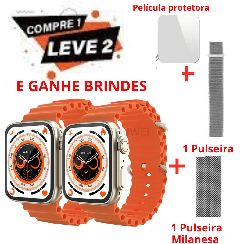 Smart Watch serie 8 Ultra-COMBO ESPECIAL- COMPRE 1 LEVE 2 +BRINDE+FRETE GRÁTIS